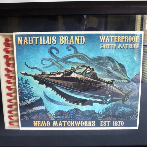 DISNEY 20,000 LEAGUES UNDER THE SEA NAUTILUS 3D SHADOWBOX ARTWORK CHET PHILLIPS - Picture 2 of 14